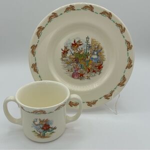 Vintage- Bunnykins 1936 Royal Doulton English Fine Bone China Tea Cup & Saucer